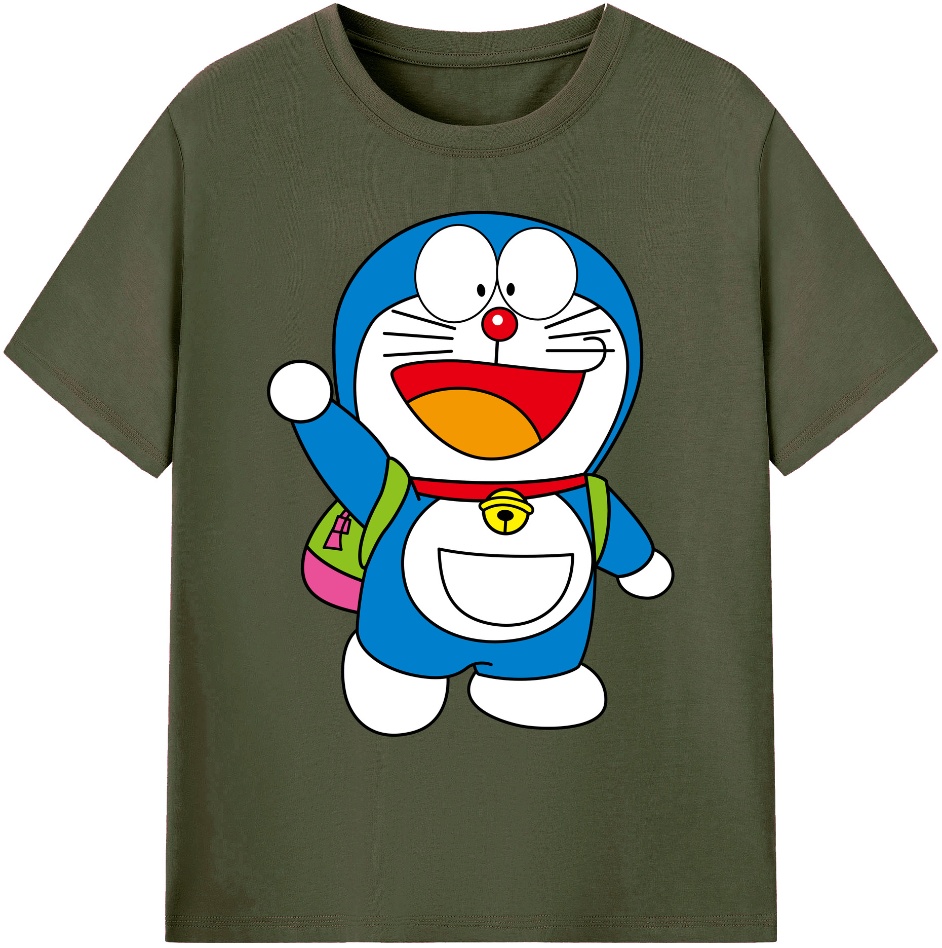 （画像用） ドラえもん Doraemon 綿100％ メンズ半袖Tシャツ｜肌触りやわらか＆通気性